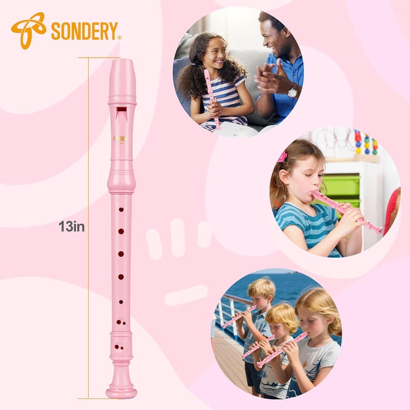 Sondery آلة تسجيل سوبرانو بأصابع ألمانية متينة للمبتدئين سهلة العزف بجسم بلاستيكي تشمل مخطط الأصابع وحقيبة حمل - Image 4